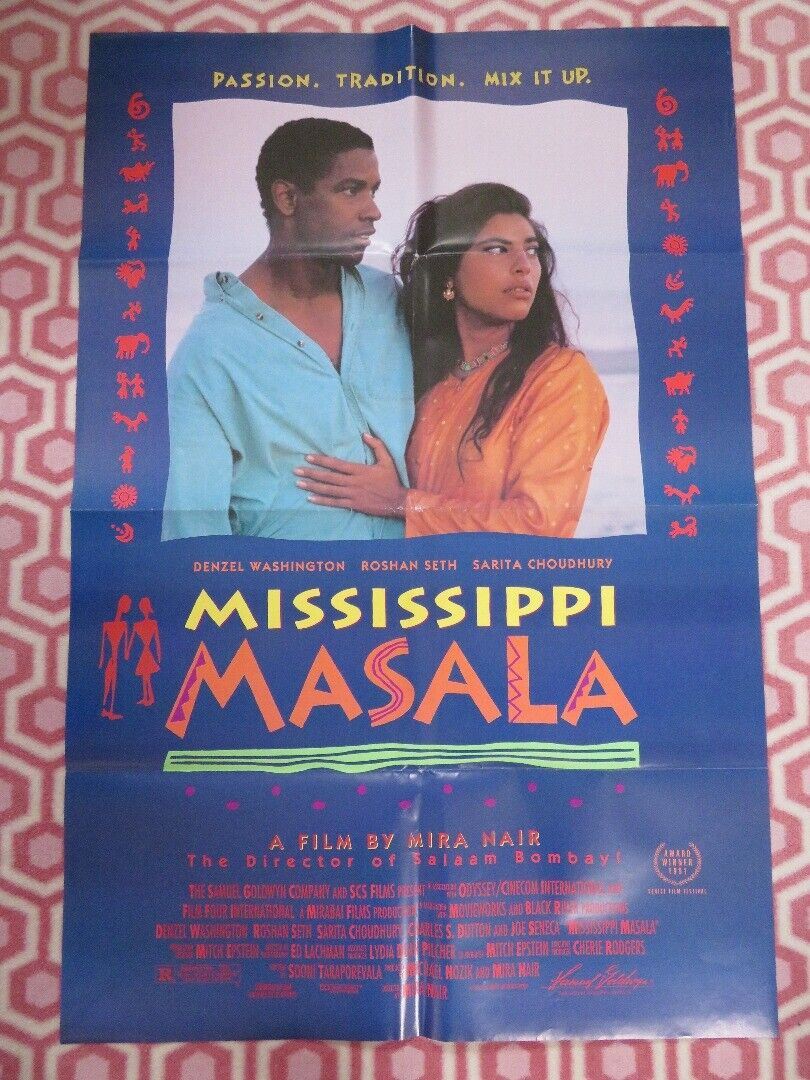 MISSISSIPPI MASALA  FOLDED US ONE SHEET POSTER DENIS WASHINGTON ROSHAN SETH 1991