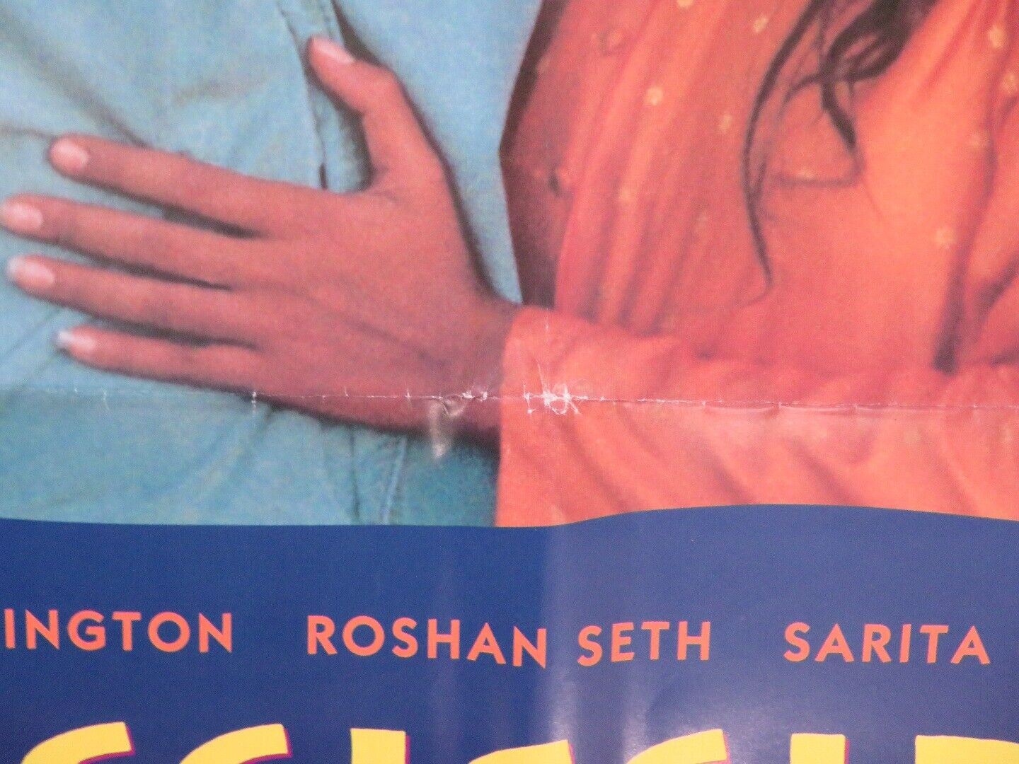 MISSISSIPPI MASALA  FOLDED US ONE SHEET POSTER DENIS WASHINGTON ROSHAN SETH 1991