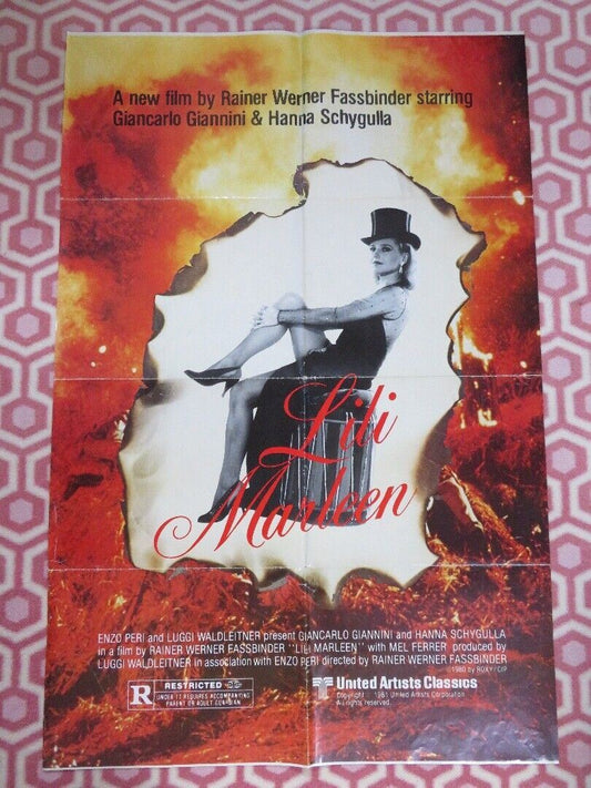 LILI MARLEEN  FOLDED US ONE SHEET POSTER  RAINER WERNER FASSBINDER 1981