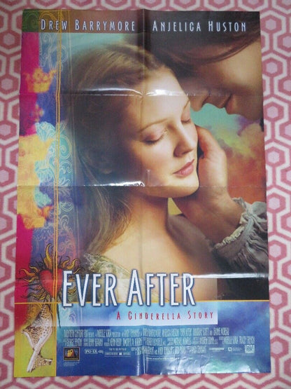 EVER AFTER FOLDED US ONE SHEET POSTER  DREW BARRYMORE ANJELICA HUSTON 1998