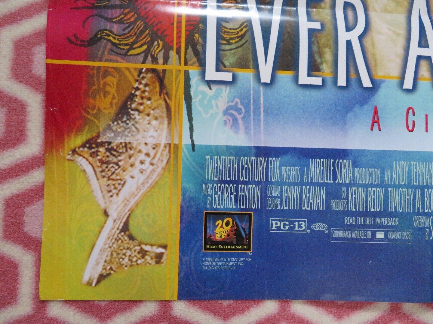 EVER AFTER FOLDED US ONE SHEET POSTER  DREW BARRYMORE ANJELICA HUSTON 1998