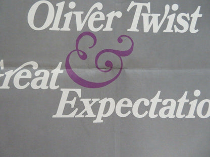 OLIVER TWIST & GREAT EXPECTATIONS FOLDED US ONE SHEET POSTER C DICKENS 1970's