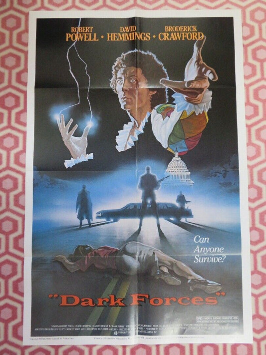 DARK FORCES / Harlequin FOLDED US ONE SHEET POSTER R POWELL D HEMMINGS 1984