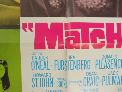 MATCHLESS FOLDED US ONE SHEET POSTER PATRICK O'NEAL IRA FURSTENBERG 1967