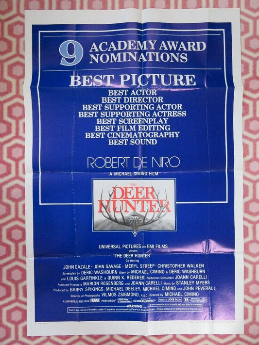 THE DEER HUNTER ACADEMY NOMINATIONS FOLDED US ONE SHEET POSTER R DE NIRO 1978