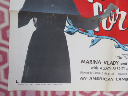 TOO YOUNG FOR LOVE  FOLDED US ONE SHEET POSTER MARINA VLADY PIERRE 1954