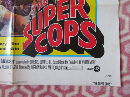 THE SUPER COPS FOLDED US ONE SHEET POSTER RON LEIBMAN DAVID SELBY 1974