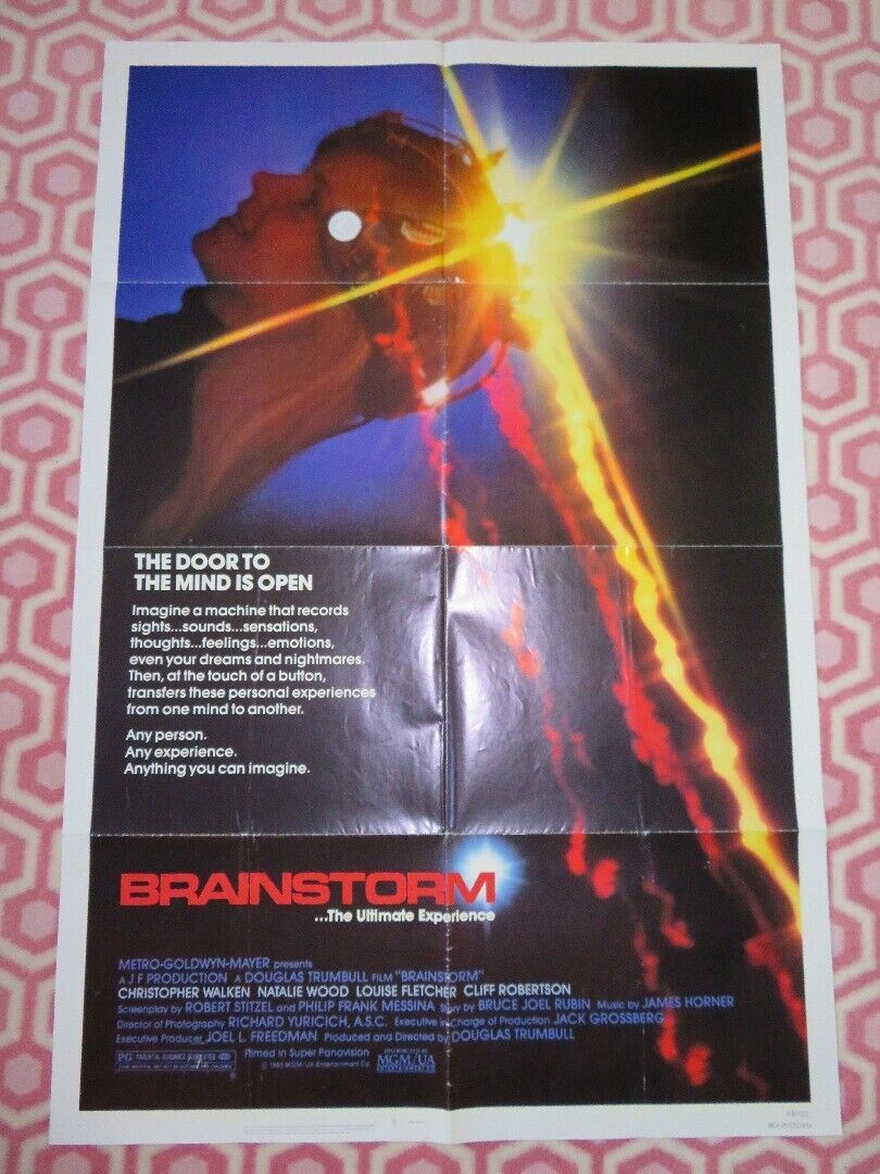 BRAINSTORM FOLDED US ONE SHEET POSTER CHRISTOPHER WALKEN NATALIE WOOD 1983