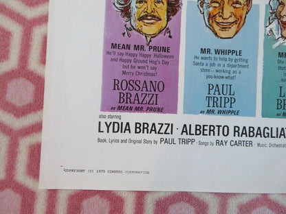 THE CHRISTMAS THAT ALMOST WASN'T  FOLDED US ONE SHEET POSTER R BRAZZI 1966