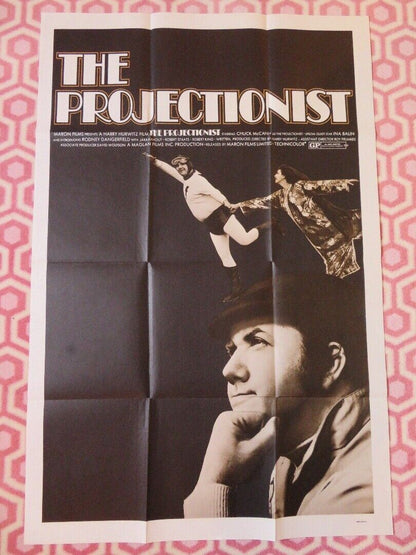 THE PROJECTIONIST  FOLDED US ONE SHEET POSTER CHUCK MCCANN R DANGERFIELD 1970