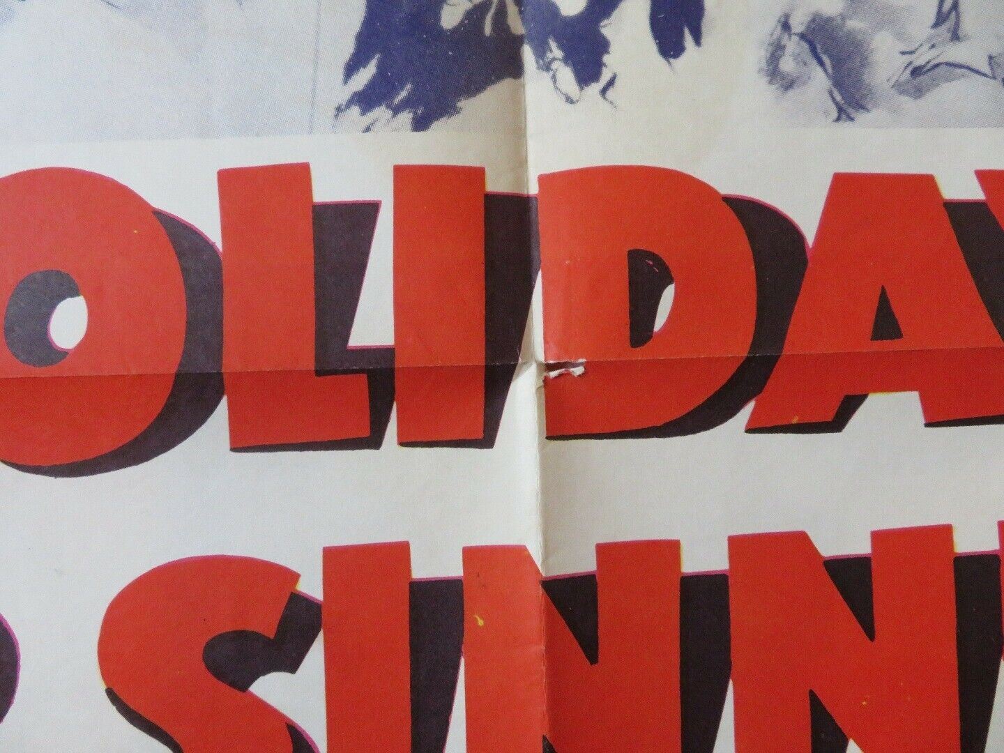 HOLIDAY FOR SINNERS  FOLDED US ONE SHEET POSTER GIG YOUNG KEENAN WYNN 1952