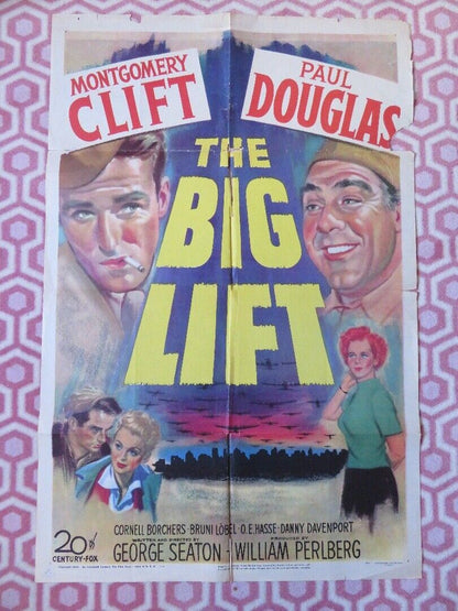 THE BIG LIFT FOLDED US ONE SHEET POSTER MONTGOMERY CLIFT PAUL DOUGLAS 1950