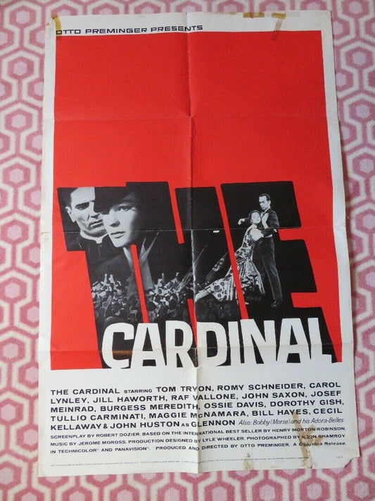 THE CARDINAL FOLDED US ONE SHEET POSTER TOM TRYON ROMY SCHNEIDER 1964