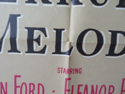 INTERRUPTED MELODY  FOLDED US ONE SHEET POSTER GLENN FORD ELEANOR PARKER 1955