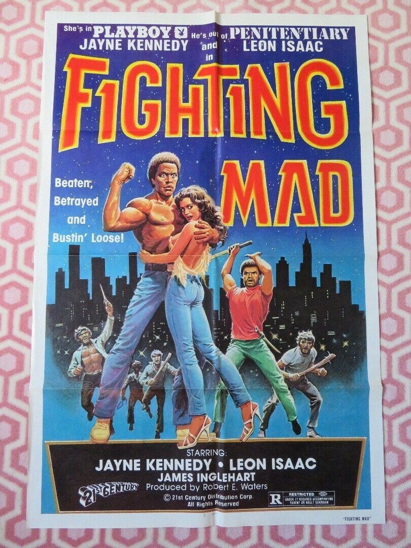 FIGHTING MAD / DEATH FORCE FOLDED US ONE SHEET POSTER J KENNEDY L ISSAC 1978