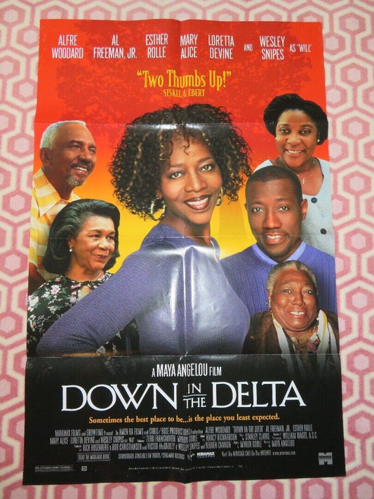 DOWN IN THE DELTA FOLDED US ONE SHEET POSTER WESLEY SNIPES ALFRE WOODARD 1998