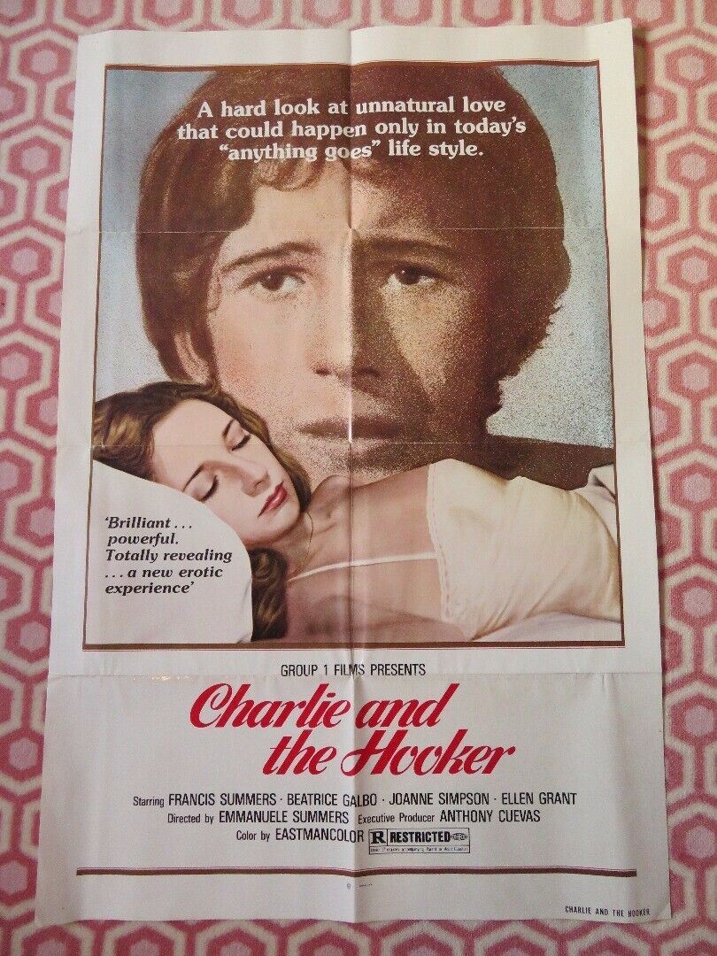 CHARLIE AND THE HOOKER / MY FIRST SIN FOLDED US ONE SHEET POSTER F SUMMERS 1977