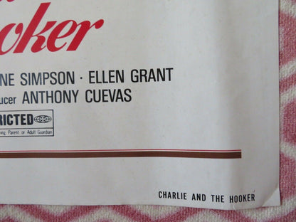 CHARLIE AND THE HOOKER / MY FIRST SIN FOLDED US ONE SHEET POSTER F SUMMERS 1977