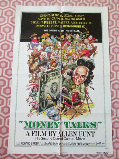 MONEY TALKS  FOLDED US ONE SHEET POSTER ALLEN FUNT 1972