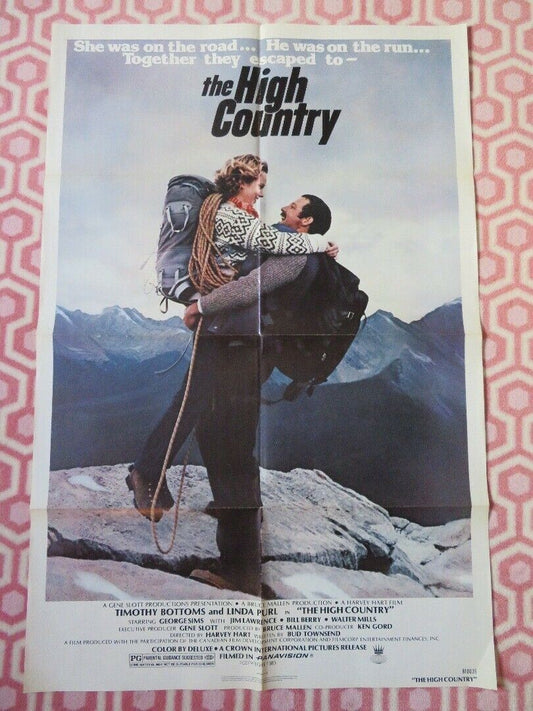 THE HIGH COUNTRY FOLDED US ONE SHEET POSTER TIMOTHY BOTTOMS LINDA PURL 1981