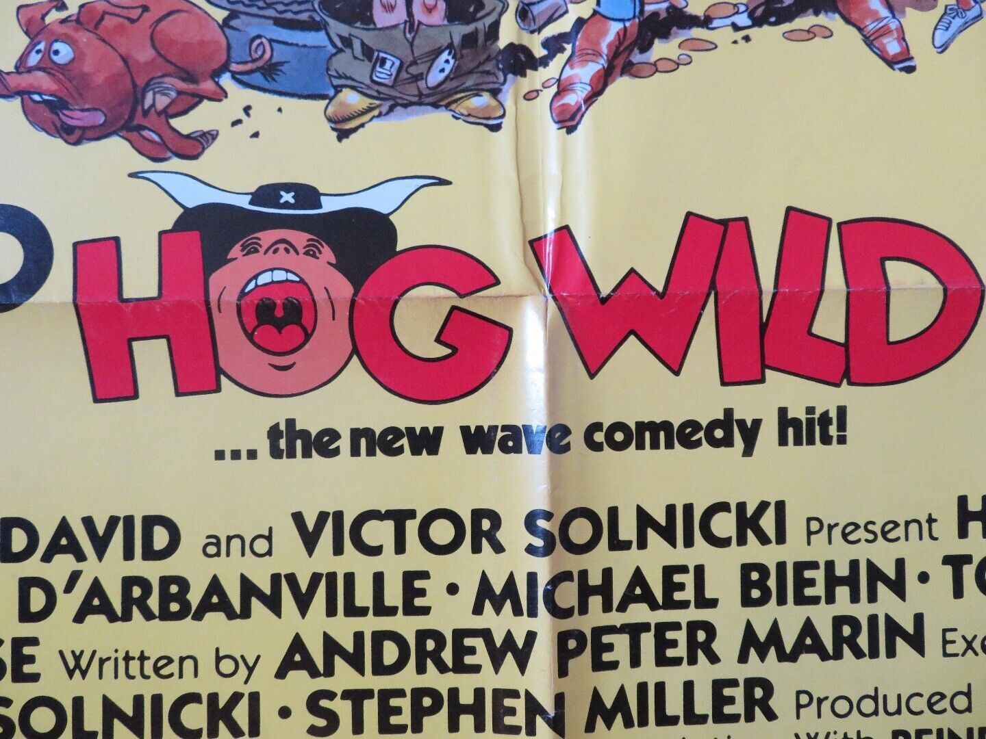 HOG WILD FOLDED US ONE SHEET POSTER PATTI D'ARBANVILLE MICHAEL BIEHN 1980