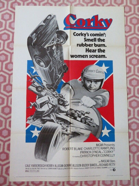 CORKY FOLDED US ONE SHEET POSTER ROBERT BLAKE CHARLOTTE RAMPLING 1972