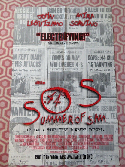 SUMMER OF SAM S.O.S VIDEO DVD ONE SHEET FOLDED POSTER JOHN LEGUIZAMO 1999