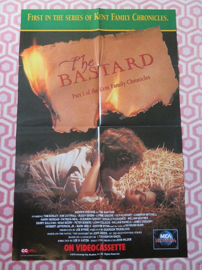 THE BASTARD VIDEO VHS POSTER FOLDED ONE SHEET TV SERIES KIM CATTRALL 1978