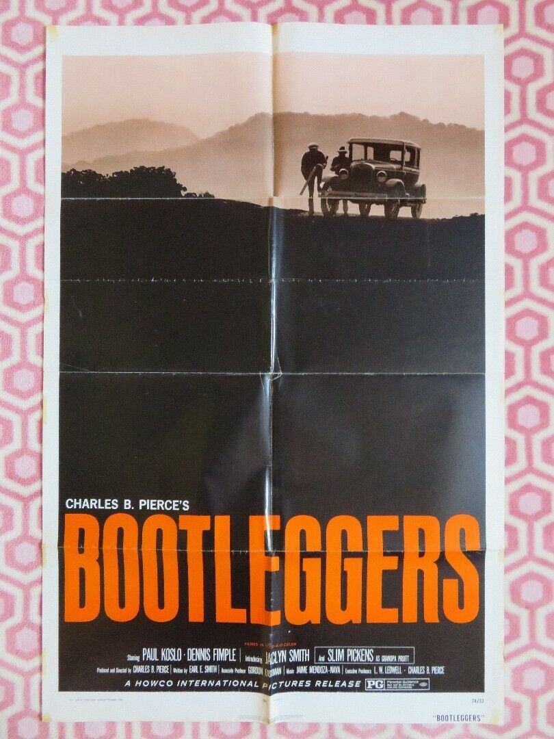 BOOTLEGGERS FOLDED US ONE SHEET POSTER SLIM PICKENS PAUL KOSLO 1974