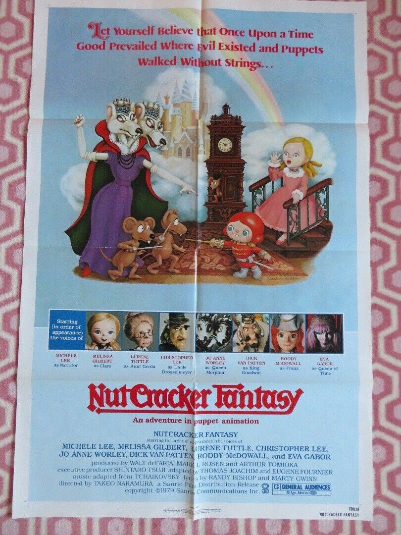 NUTCRACKER FANTASY FOLDED US ONE SHEET POSTER CHRISTOPHER LEE EVA GABOR 1979