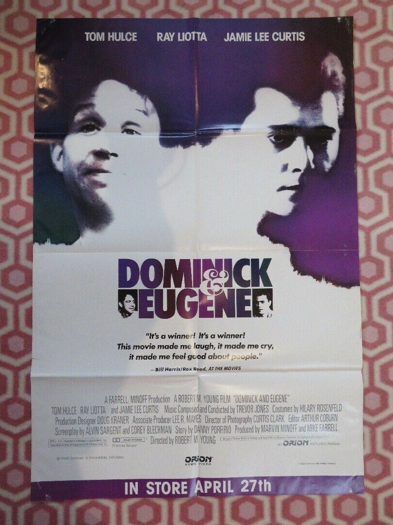 DOMINICK AND EUGENE VIDEO VHS POSTER FOLDED TOM HULCE RAY LIOTTA 1989