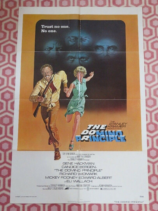 THE DOMINO PRINCIPLE  FOLDED US ONE SHEET POSTER GENE HACKMAN 1977