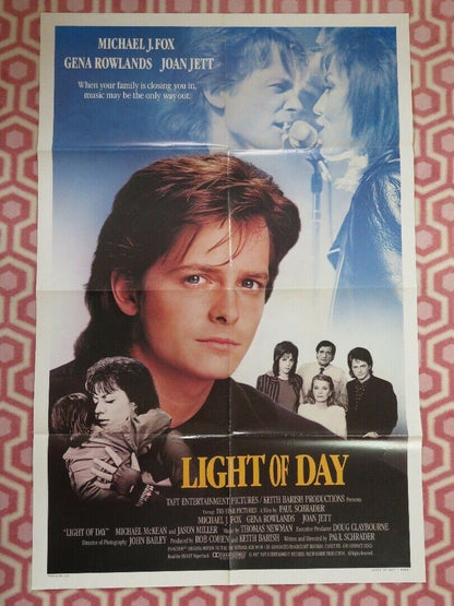 LIGHT OF DAY FOLDED US ONE SHEET POSTER MICHAEL J.FOX JOAN JETT 1987