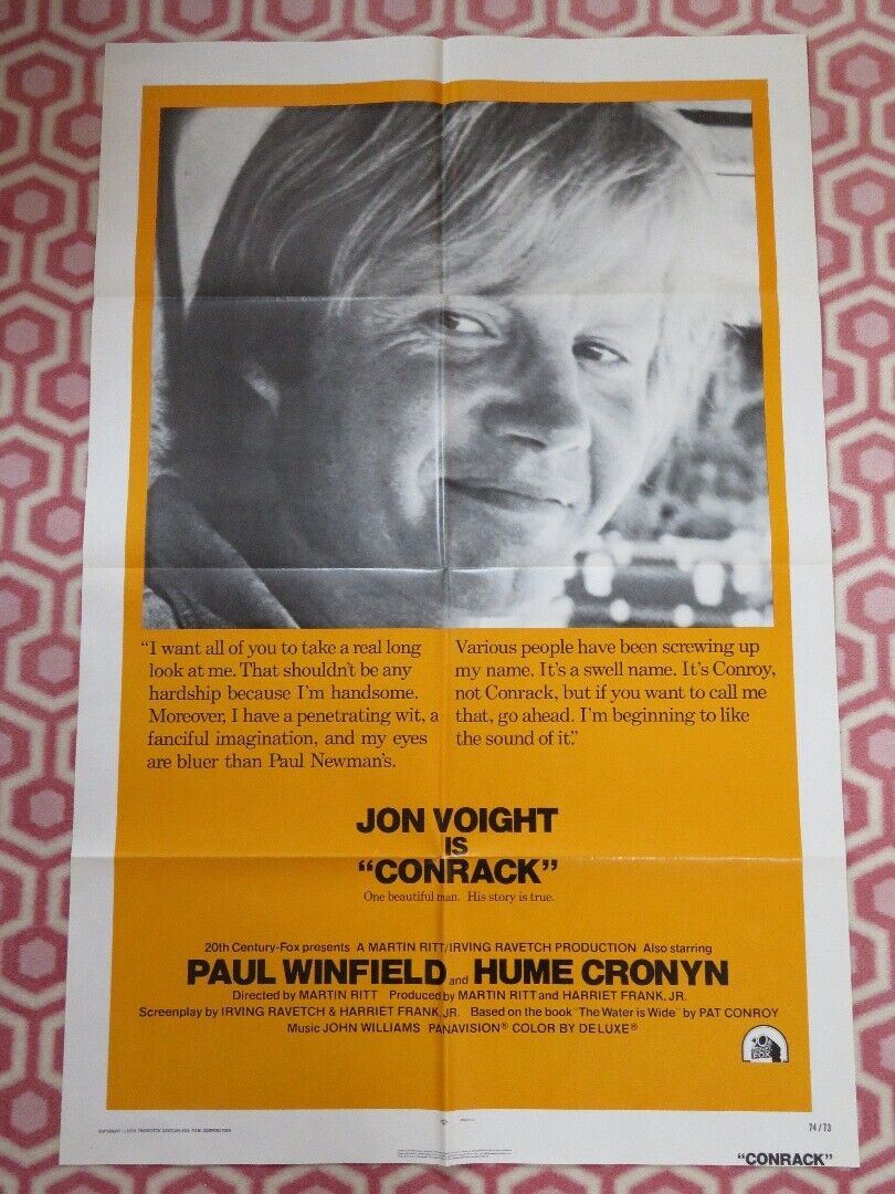 CONRACK US ONE SHEET POSTER  JON VOIGHT PAUL WINFIEL 1974