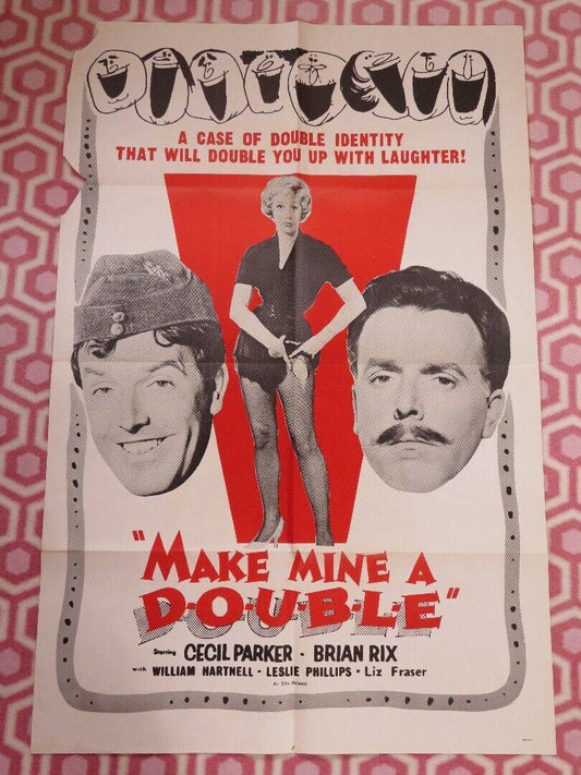 MAKE MINE A DOUBLE US ONE SHEET POSTER  BRIAN RIX CECIL PARKER 1959