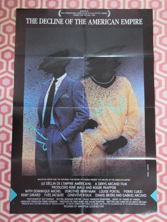 THE DECLINE OF THE AMERICAN EMPIRE US ONE SHEET POSTER DOMINIQUE MICHEL 1986