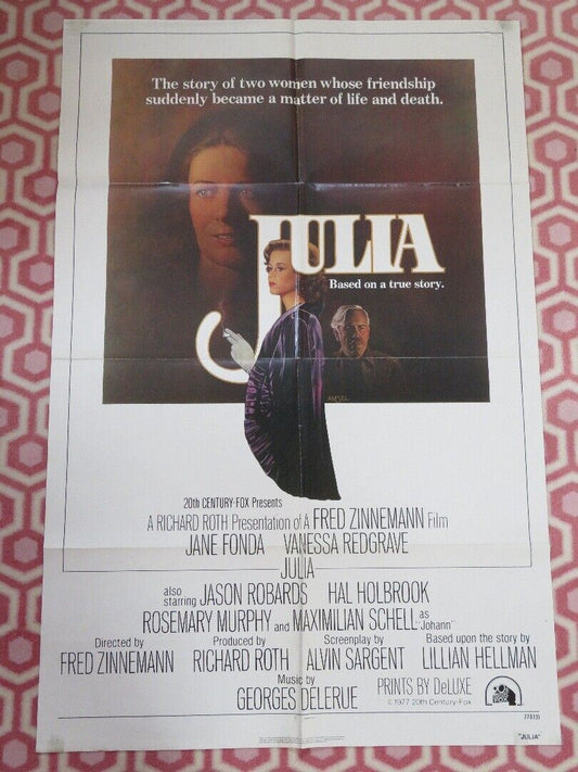 JULIA US ONE SHEET POSTER JANE FONDA VANESSA REDGRAVE 1977