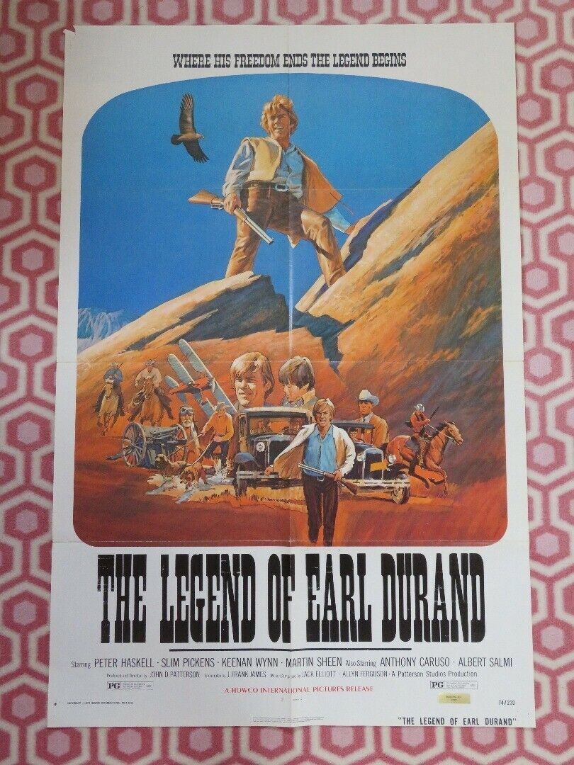 THE LEGEND OF EARL DURAND US ONE SHEET POSTER PETER HASKELL SLIM PICKINS 1974