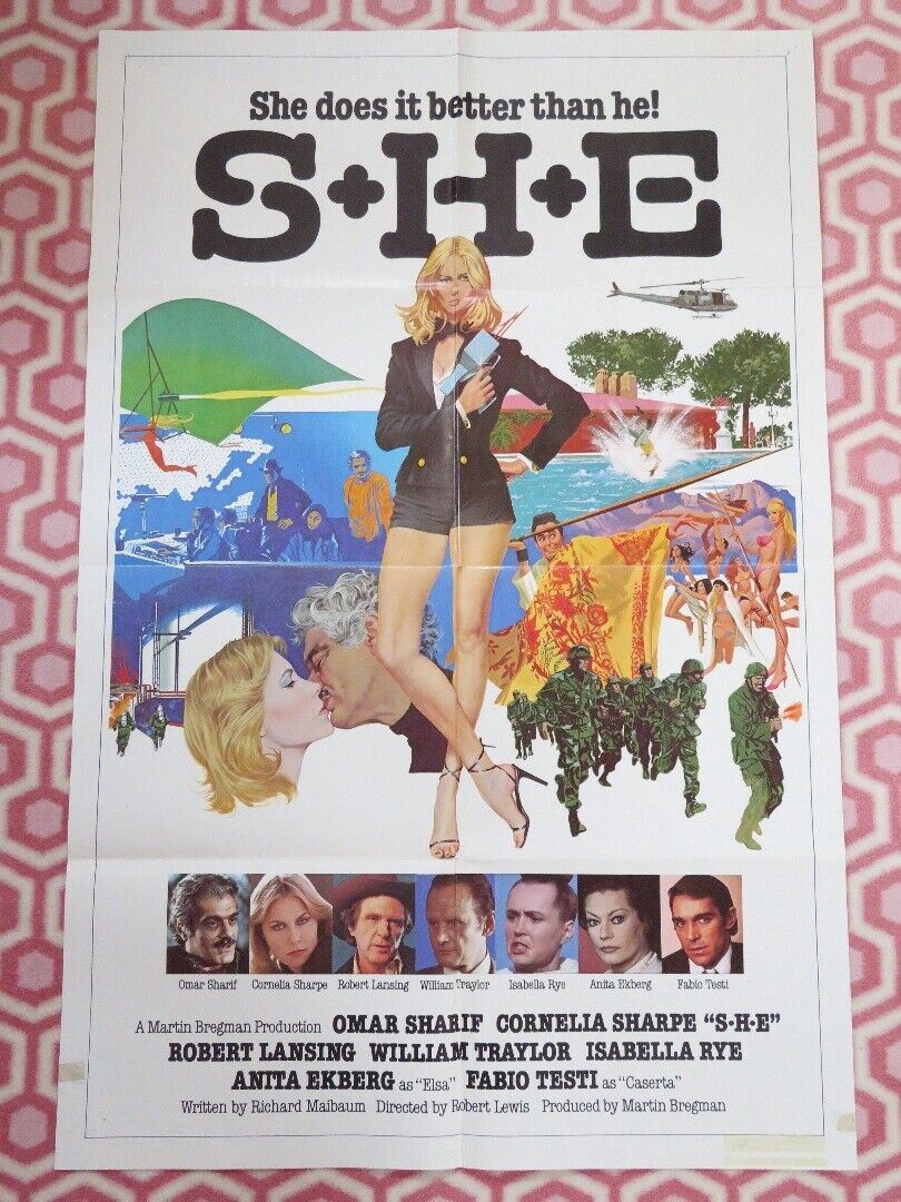 S.H.E US ONE SHEET POSTER OMAR SHARIF CORNELIA SHARPE 1980