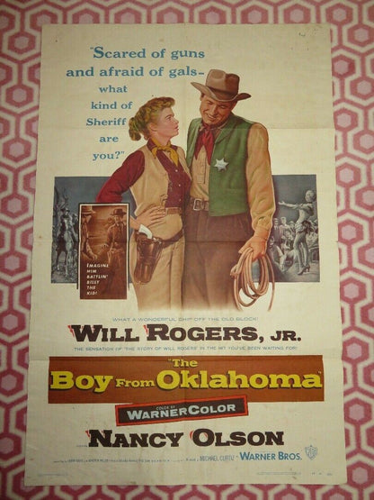 THE BOY FROM OKLAHOMA  US ONE SHEET POSTER WILL ROGERS.JR  1954