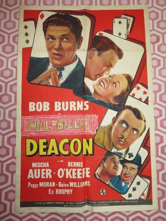 HILL BILLY DEACON/ Alias the Deacon US ONE SHEET POSTER BOB BURNS M AUER 1940