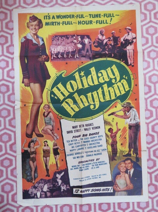 HOLIDAY RHYTHM US ONE SHEET POSTER MARY BETH HUGES DAVID STREET 1950