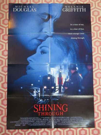 SHINING THROUGH  US ONE SHEET POSTER MICHAEL DOUGLAS MELANIE GRIFFITH 1991