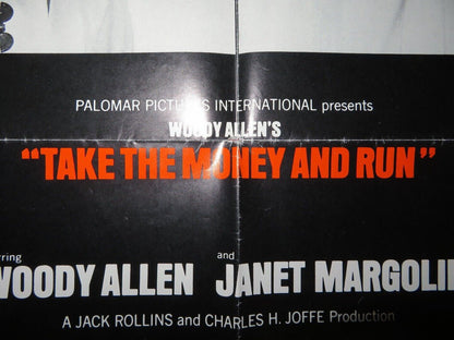 TAKE THE MONEY AND RUN  US ONE SHEET POSTER WOODY ALLEN JANET MARGOLIN 1969