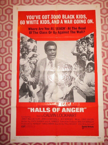 HALLS OF ANGER US ONE SHEET POSTER TONY CALVIN LOCKHART 1970