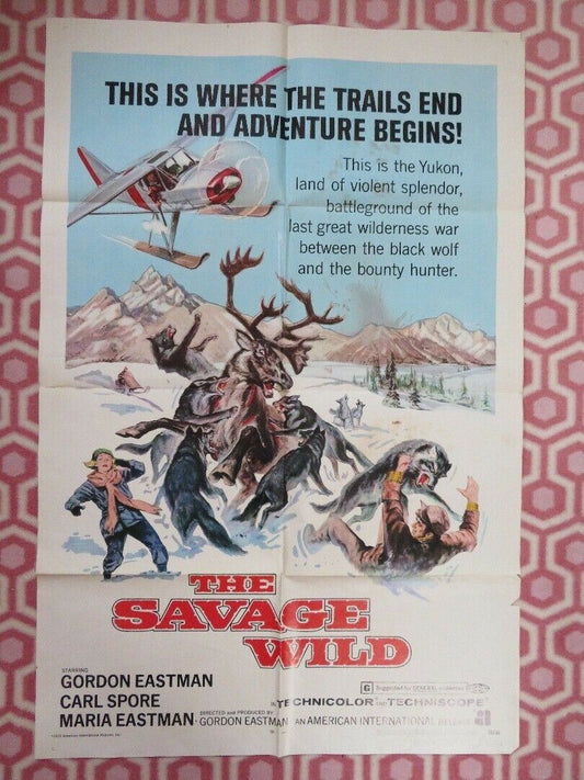 THE SAVAGE WILD  US ONE SHEET POSTER GORDON EASTMAN CARL SPORE 1970