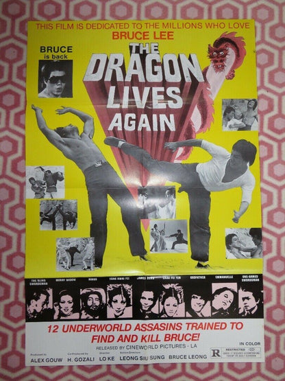 THE DRAGON LIVES AGAIN /Deadly Hands of Kung Fu US ONE SHEET POSTER (37X25)1977