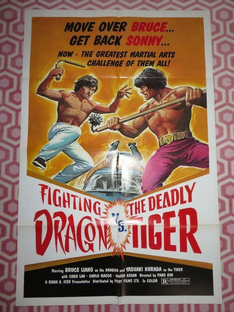 FIGHTING DRAGON VS. THE DEADLY TIGER/ Call Me Dragon US ONE SHEET POSTER 1980