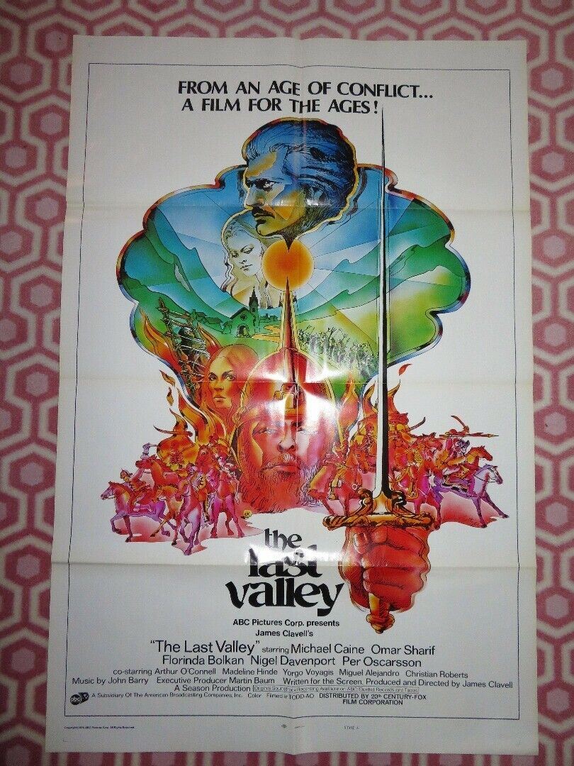 THE LAST VALLEY STYLE A  US ONE SHEET POSTER MICHAEL CAINE  OMAR SHARIF 1970