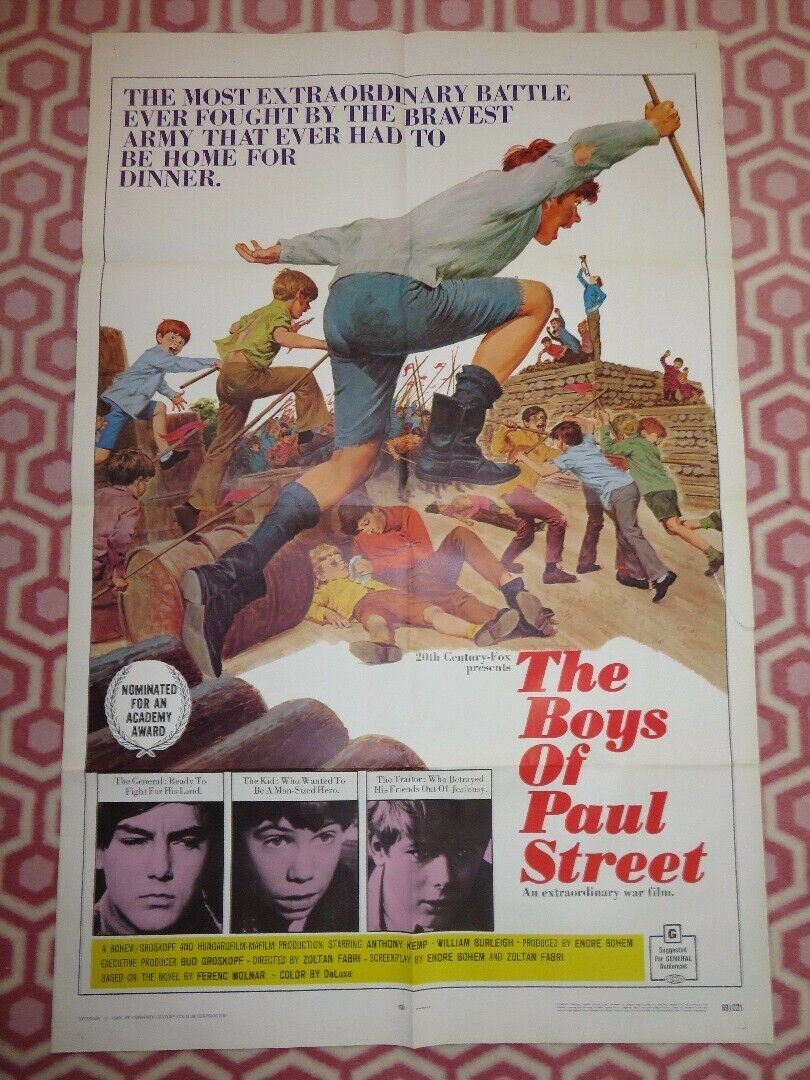 BOYS OF PAUL STREET  US ONE SHEET POSTER ANTHONY KEMP WILLIAM BURLEIGH 1969